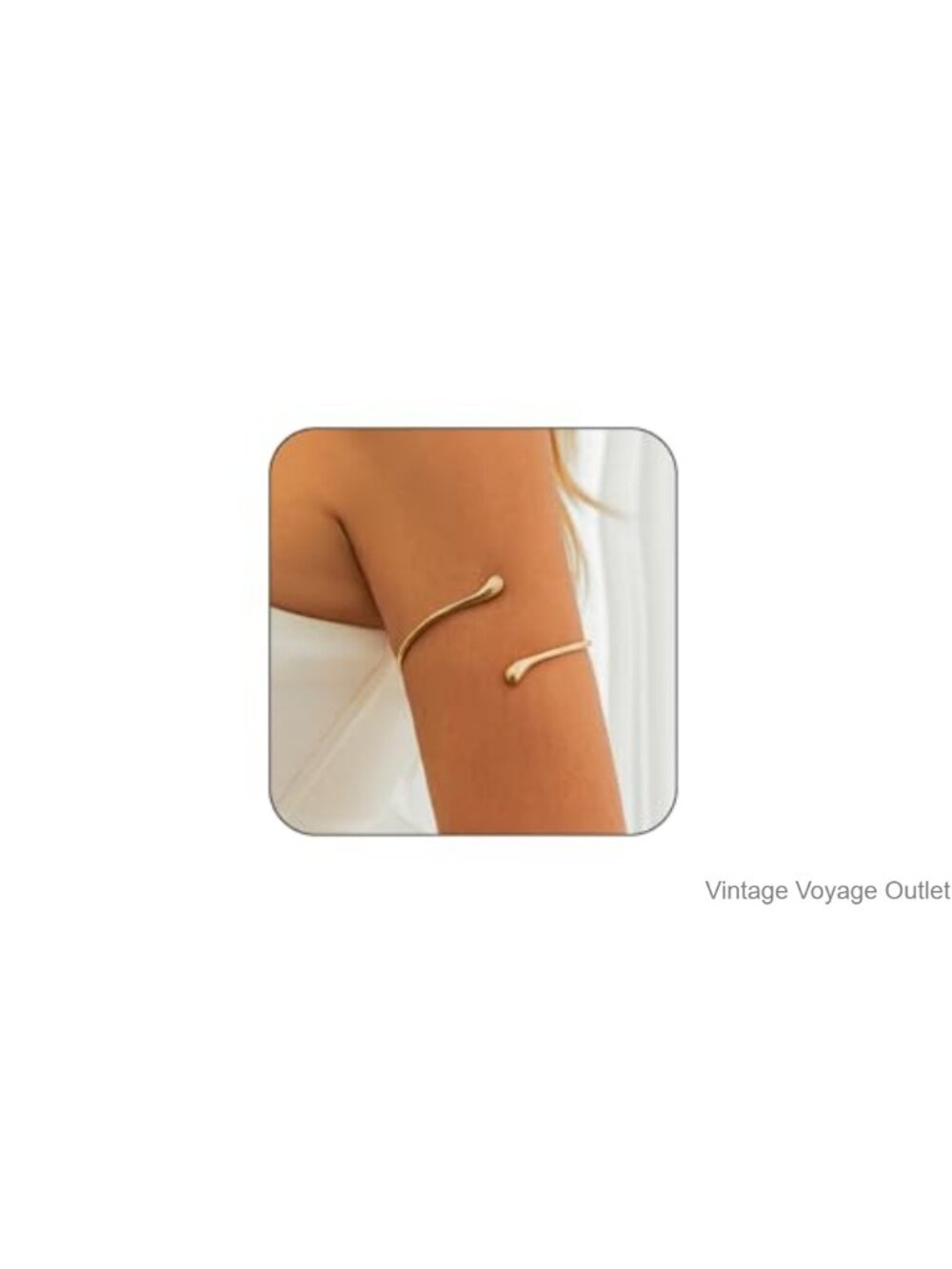 Minimalist Arm Cuff Gold Silver Open Adjustable Upper Arm Bracelet